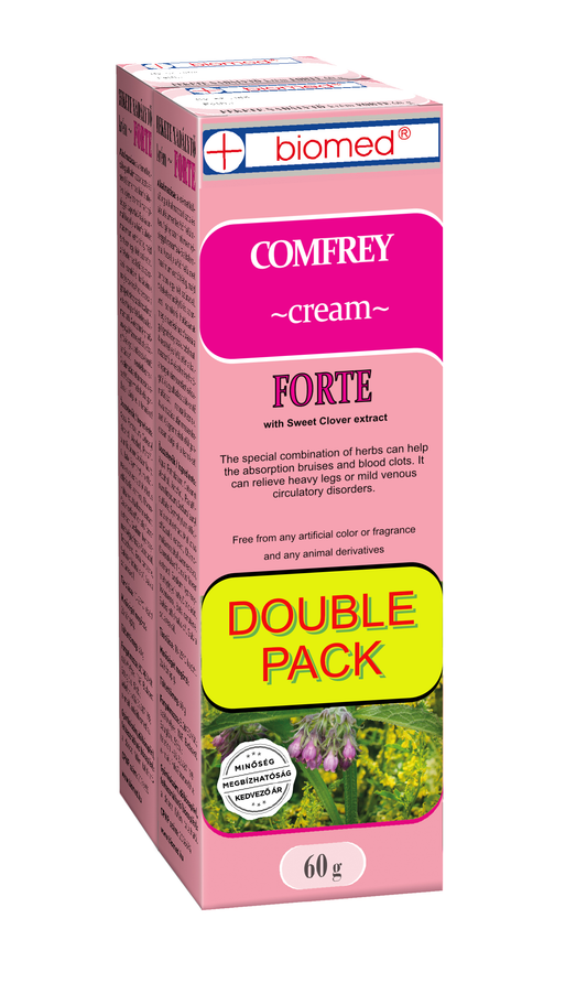 BBE 04/2024 Biomed Comfrey Cream Forte Double Pack 2x60g