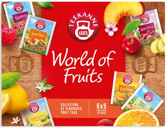 Teekanne World of Fruits Collection gift box 6 flavours 30 teabags