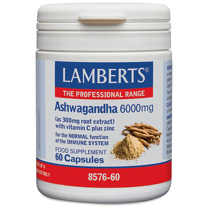 Lamberts Ashwagandha Capsules 6000mg 60 capsules